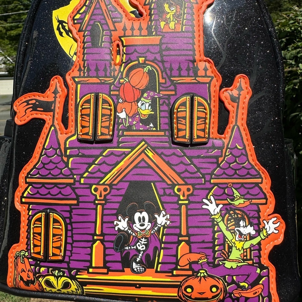 Loungefly Glow in Dark Haunted House Mini Backpack Disney Parks NWT - Picture 15 of 15